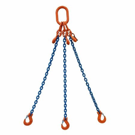STARKE Chain Sling, 3/8in, G100, Sling Hook, with Chain Adjuster, 11 ft SCSG10038-3LSA-11